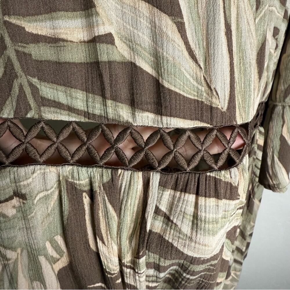 Torrid Brown Tropical Washable Gauze Maxi Kimono 2X NWT 43805675 - Picture 9 of 15